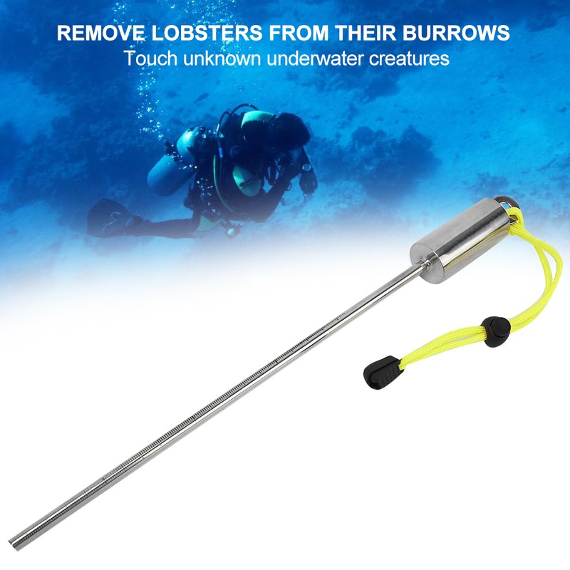 KEEPdiving Stainless Steel 30cm Diving Lobster Stick Pointer Underwater Shaker