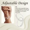 Silver Expandable Bangle Bracelets Adjustable Stainless Steel Wire Blank Set