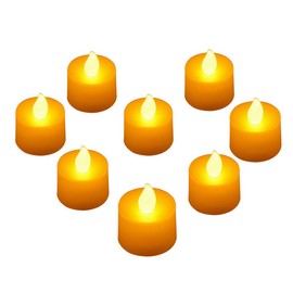 Simplelight Pack of 24 LED Tealight Candles,Battery Operated LED Tealights Candles for Party,Events,Wedding use. Amber Color, Dia:1.45 Inch