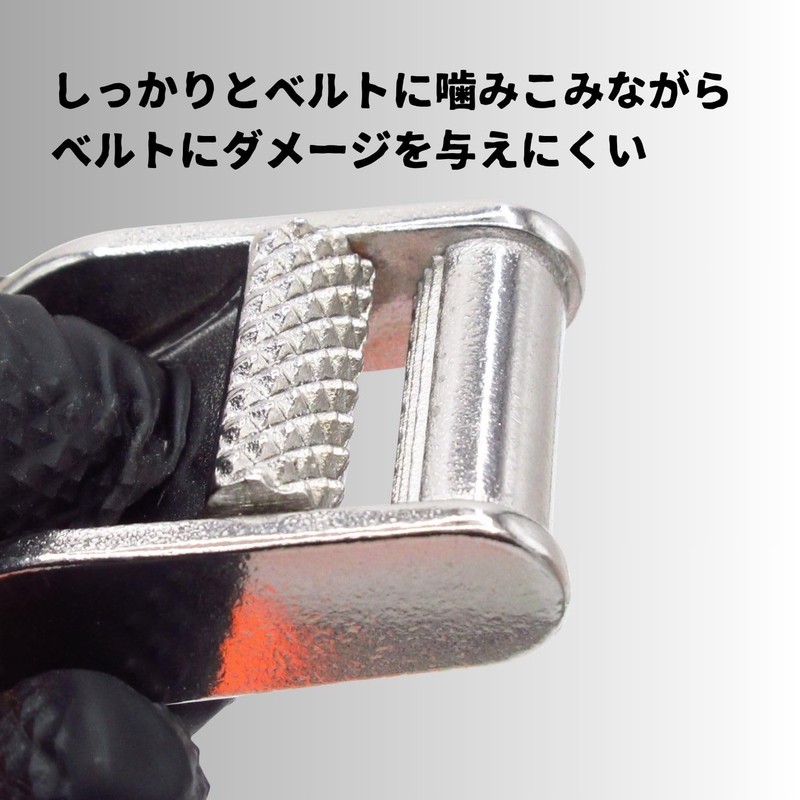 荷締めベルト ステンレス カムバックル式 25mm幅 3m（1本） イエロー