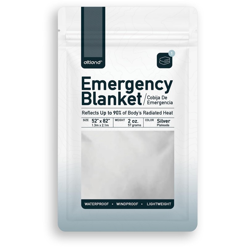 Altland 50 Pack of Emergency Blankets - Bulk Heat Reflective