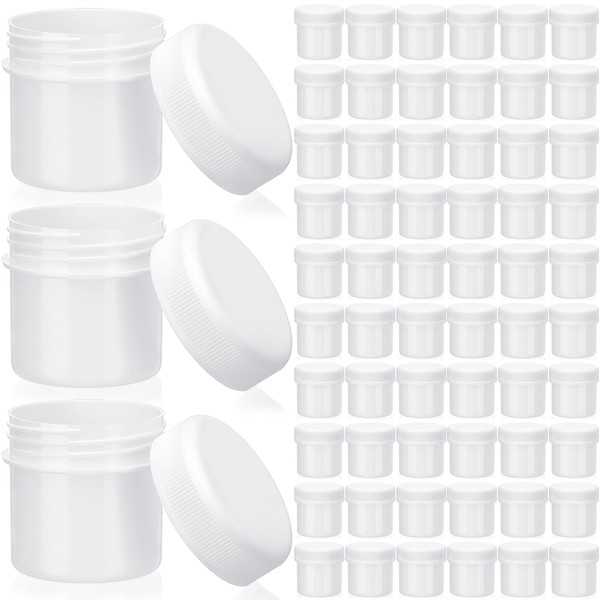 Meanplan 100 Pcs 1 oz Plastic Container Jars with Lids
