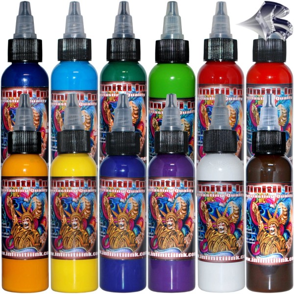 Infinitii 2oz Tattoo Ink 12 Color Set #2