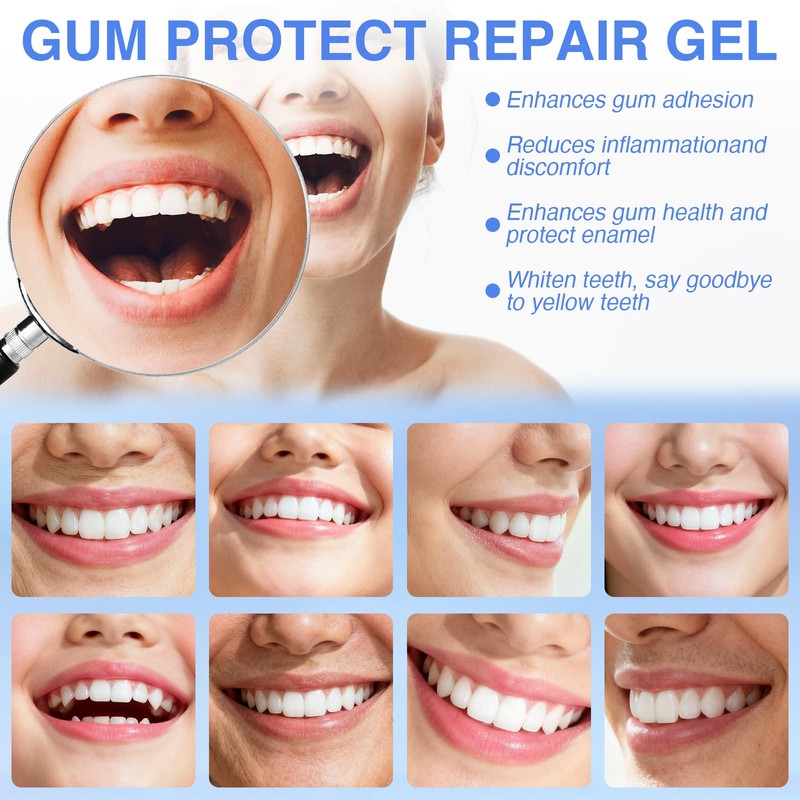 SarMee 4pcs Mullein Gum Repair Gel, Teeth Whitening Pen for