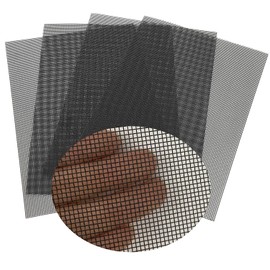 Wire Mesh Sheet, 4 Pack 16 Mesh Woven PVC Coated Galvanized 8 × 12 inch（30 X 21CM） Woven Wire Mesh for Vent, Cage, Cabinets Mesh, DIY Project.