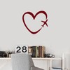 NBFU Travel Plane Heart Fly 1 (Burgundy) (Set Of 2)