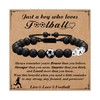 Casxyue Football Gifts For Boys Football Bracelet With Initial For