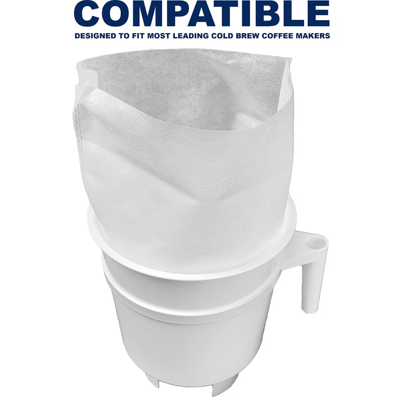 (50 Pack) Cold Brew Coffee Filters, 12" x 13" Compatible