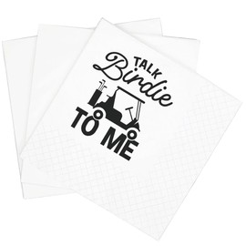 SharkBliss Funny Sarcastic Golf Quotes Cocktail Napkins, 100 Pack Talk Birdie To Me Disposable Paper Cocktail Napkins For Retirement Birthday Bachelor Party 2-Ply, 5x5" (Talk Birdie To Me)