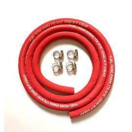 Fuel Line Hose 5AN 5/16 Inch High Pressure Hose 2.8Mpa 400PSI 8mm 5FT for Fuel Systems Engines Tube Hose (Attached Hose Clamp)
