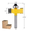 JTTJDB 1/4-Inch Shank Rabbet Router Bit with 6 Bearings Set
