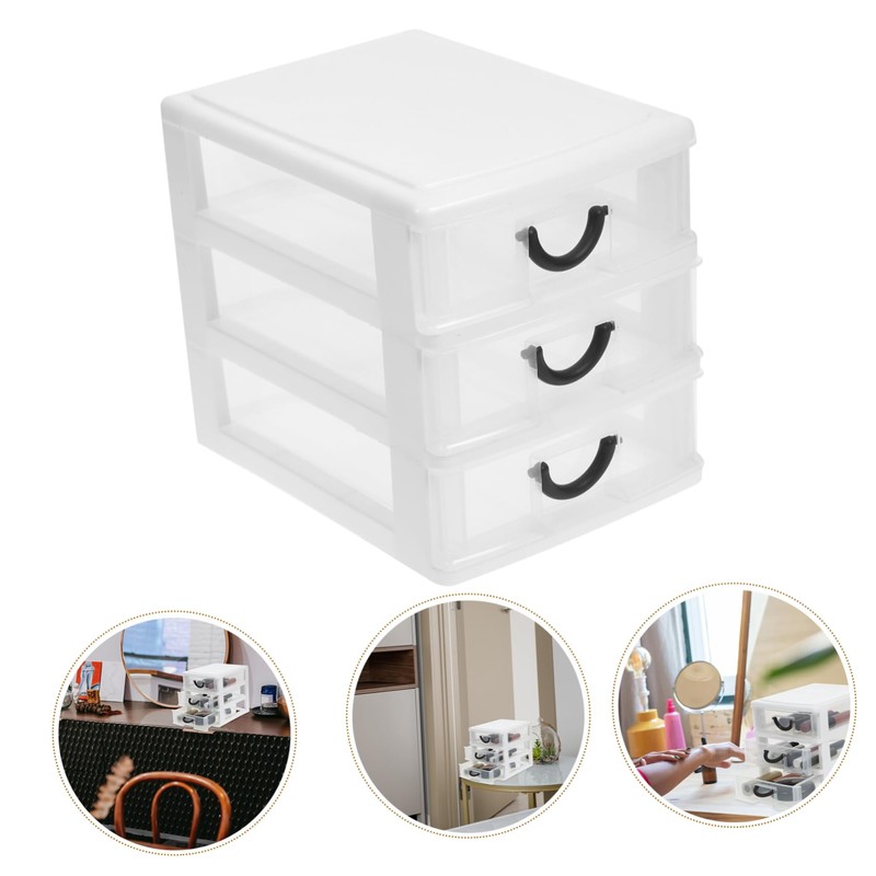 VICASKY Elegant Desk Organizer White Desktop Storage for Cosmetics Sundries