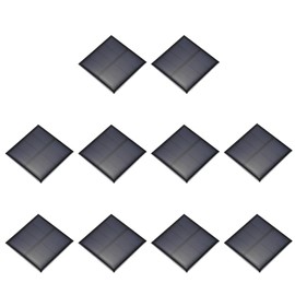 sourcing map 10PCS 2V 0.32W 0.16A Mini Solar Panels for Solar Power, Small Solar Photovoltaic Cells Charge DIY Electric Toy Materials Solar System Kits, 2.36" x 2.36"