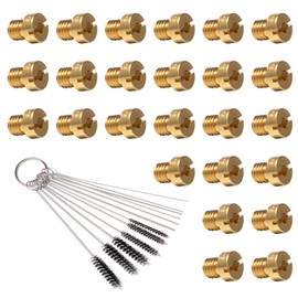 UTMACH 25 Pieces M5 Carburettor Nozzle Main Nozzle Set with 12 Cleaning Needles Main Nozzle Set 55-115 M5 Accessories Carburettor Nozzle Set Carburettor Nozzle Set Main Nozzle Set for Scooter