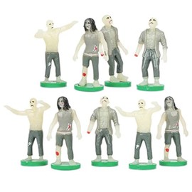 Accoutrements Archie McPhee Unleash The Undead Pocket-Sized Peril: Itty Bitty Zombies Miniature Figuress for Maximum Fun, Green