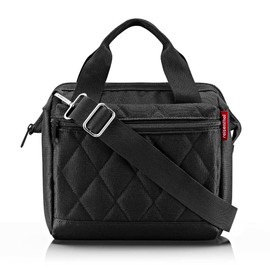 reisenthel allrounder cross rhombus black – Kleine Crossbody Bag mit abnehmbarem und verstellbarem Schultergurt – Aus wasserabweisendem Material, 22 x 24 x 13