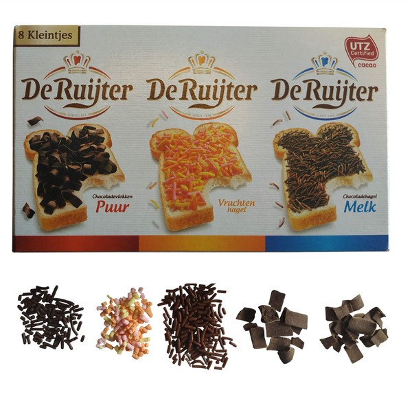 Assorted Chocolate Sprinklers (Kleintje Hail) - 4.94oz (Pack of 1)