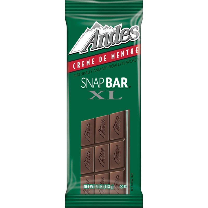ANDES Mints Crème De Menthe Snap bar Xl Chocolate bar,