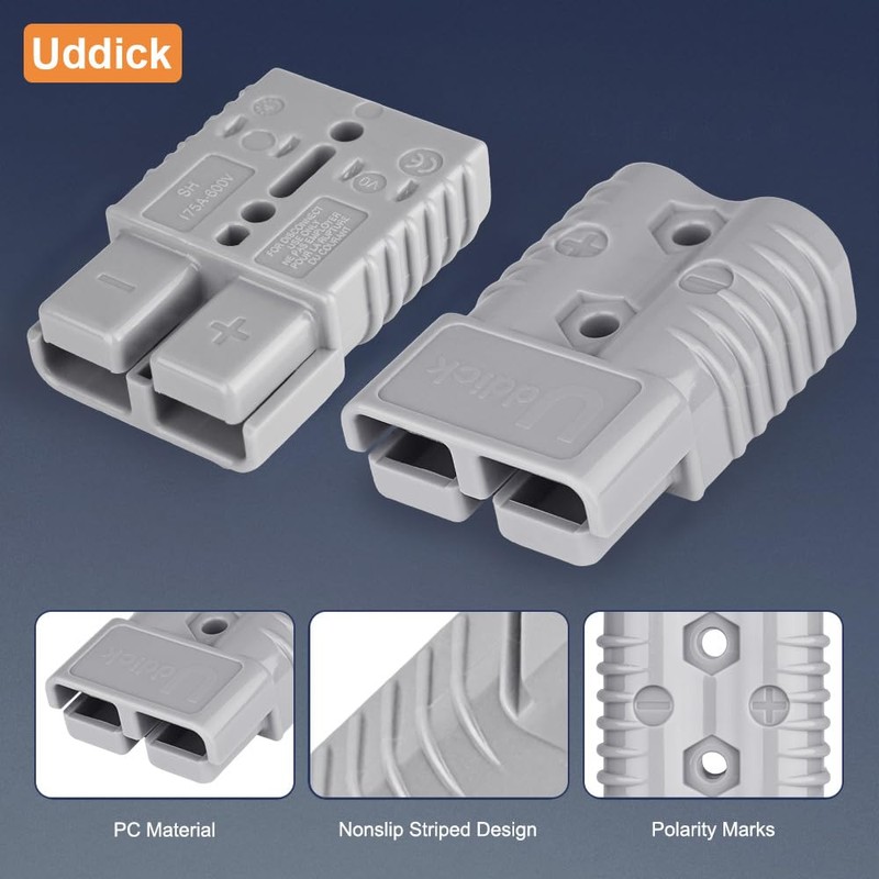 Uddick 175A Battery Quick Disconnect Connecteur, 600V Wire Harness Connector