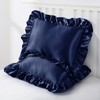 Entisn Ruffle Satin Toddler Pillowcase Set of 2, 13 x