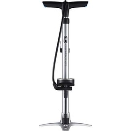 Crankbrothers Sterling Bike Floor Pump - Foot Activated High Pressure/High Volume Switch, Presta & Schrader, Hidden Needle Adapter