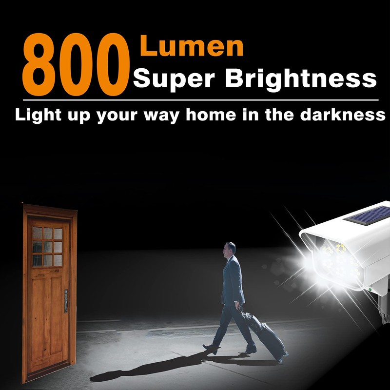 Solar Powered Fake Security Camera, Dummy Simulated CCTV Surveillance System
