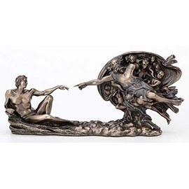 Veronese Design 4.5 Inch Genesis The Creation of Adam Sistine Chapel Michelangelo Great Art Religious Antique Bronze Statue