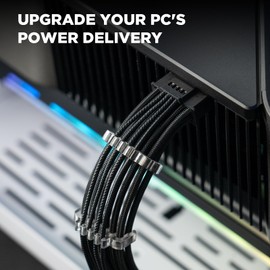 AsiaHorse 12VHPWR Adapter Cable Extension, 600 Watts Rated 12+4-Pin (16-Pin) Female to Male PCIe Extension Cable, Compatible with RTX 3090Ti 4070ti 4080 4090, 30CM Length