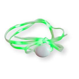 The Glowhouse 1 Pair Flashing LED Light Up Flat Trainers Shoelace, Soft White Nylon, (Green)