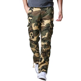 Match Men's Wild Cargo Pants #3357(Khaki camo,34)
