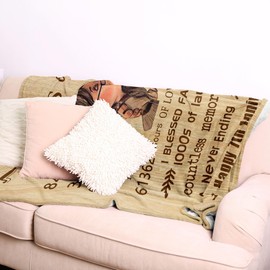 7 Year Anniversary Blanket Gifts for Him/Her, 7 Years of Marriage Gifts for Couple/Husband/Wife, Copper Gifts for 7th Anniversary Blanket 60’’x50’’