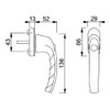 HOPPE Duraplus Atlanta Window Handle in Aluminium Traffic White (with