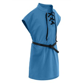 Boys Kids Renaissance Pirate T Shirts Viking Medieval Sleeveless Lace Up Costume Scottish Cotton Tank Tops