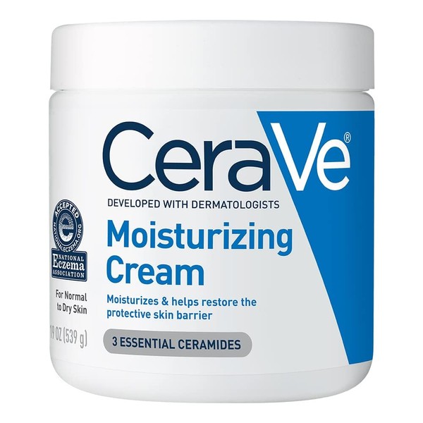 CeraVe Moisturizing Cream, Body and Face Moisturizer for Dry Skin,
