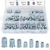 Pack of 100 screw-in nuts, M6/M8/M10 threaded insert, wooden screw