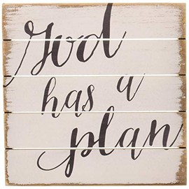 Sincere Surroundings PET10338 God Has a Plan 8 x 8, White