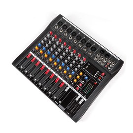 TdiriNar 8-Channel Audio Digital Mixer Computer Recording Console With Bluetooth USB USA, 110V Professional Audio Mixer Dedicated Stereo Sound With Digital Processor For Live, Stage, Studio Recording