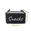 SnowTing Fabric Snack Basket for Kitchen Pantry Countertop, Black Large