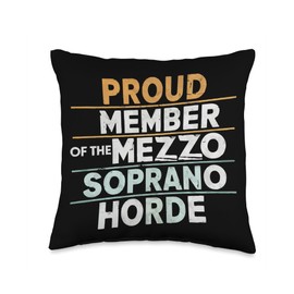 Mezzo Soprano Singer Vocal Vocalist Voice Singing Choir Throw Pillow