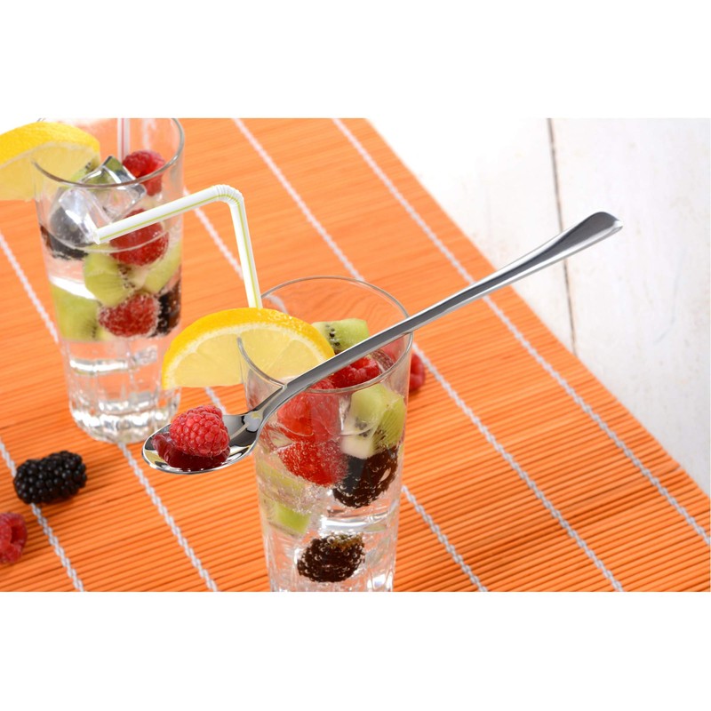 GRÄWE® 6 x Longdrinklöffel 22 cm aus Edelstahl, Serie Würzburg