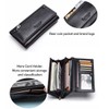 Contact's Women RFID Blocking Wallet Genuine Leather Zip Around Clutch