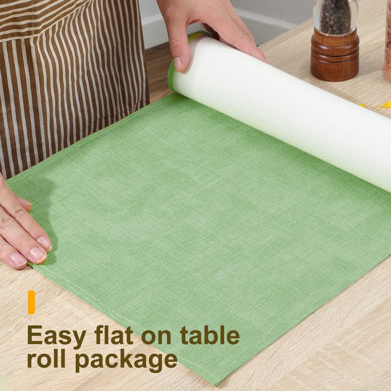 Rinpon Waterproof Wipeable Table Runner, Thick Farmhouse Table Runner, Dresser