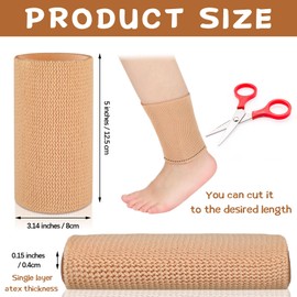Suhine 4 Pcs Ankle Sleeve Ankle Gel Sleeves Ice Skate Guards Padded Protector Moisturizing Gel Socks Pad Ice Skating Protection for Riding Ski Foot(Beige)