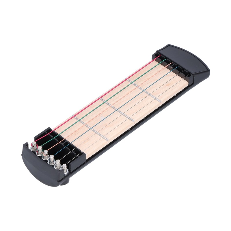 Pocket Guitar Practice Tool 6 Colorful String Fingerboard Portable Beginner