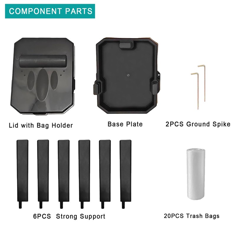 Hilovate Collapsible Trash Can & Portable Garbage Bin with Reinforced