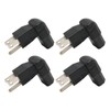 4pcs for NEMA 5‑15P to IEC320 C13 Converter 90 Degree