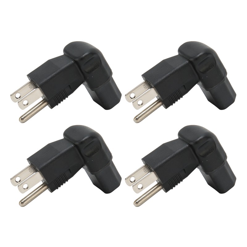 4pcs for NEMA 5‑15P to IEC320 C13 Converter 90 Degree