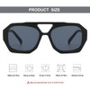 Mirkcittle Trendy Square Aviator Sunglasses for Women Men Hexagonal Thick
