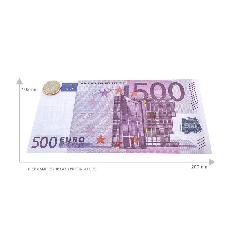 Cashbricks 75 x €500 Euro Spielgeld Scheine - vergrößert -