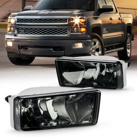 AUDOPARTION Fit 2007-2014 Chevy Silverado 1500 2500 Front Bumper Fog Lights Lamps Pair